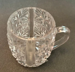 EAPG Antico Modello MARGHERITA IN DIAMANTE TAZZA BAMBINO O'Hara Glass Co. #725 - Foto 1 di 3