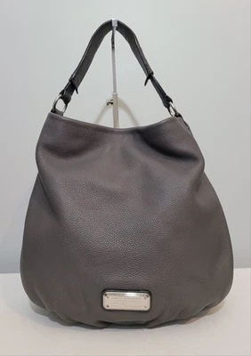 Marc by Marc Jacobs Q Hillier Hobo Shoulder Bag Gray Pebbled Leather M0009407 - Image 1 of 4