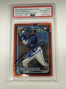 2024 Bowman Chrome Arjun Nimmala Orange Mojo Refractor Auto 1st /25 PSA 10 Auto - Picture 1 of 2