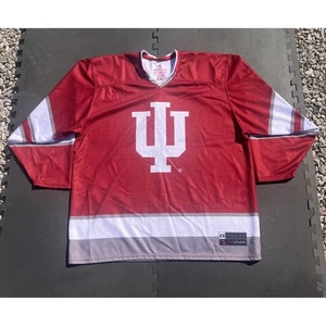 Indiana Hoosiers ProSphere Hockey Jersey NCAA Adult 2XL Red Long Sleeve - Picture 1 of 6