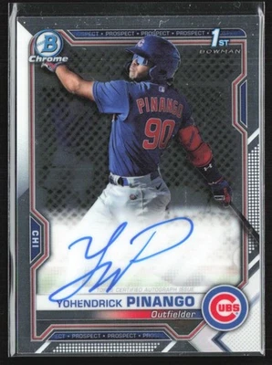 Yohendrick Pinango 2021 Bowman Chrome Auto #CPA-YP Chicago Cubs - Image 1 of 2