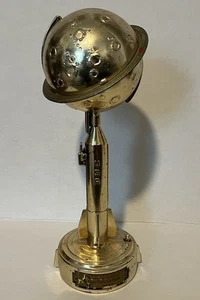 Vtg 1962 Rocket Mechanical Coin Bank John Glenn Triple Orbit of Earth Planet - Picture 1 of 12