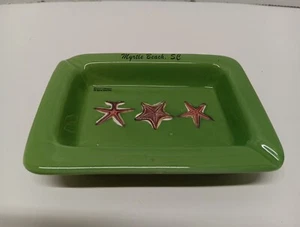 Myrtle Beach Green Shell Ashtray Gift Depot Souvenir 2007 - Picture 1 of 24