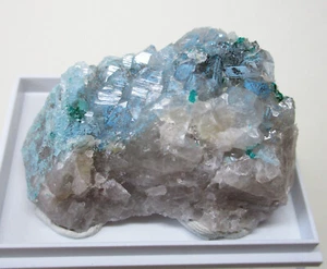 +++ Shattuckit in Quarz xx Phantom, Dioptas -- Omaue Mine, Kaokoveld, Namibia ++ - Picture 1 of 5