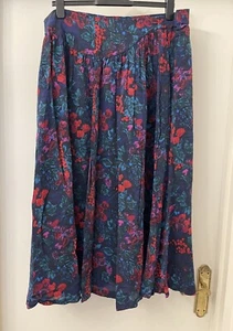 Ladies Monsoon Floral Long Silk Skirt Size 14 - Picture 1 of 8