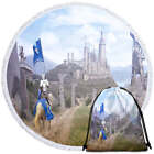 Cool Art Fantasy Castle The Knights Journey Round Beach Towel