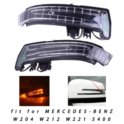 Pair Mirror Turn Signal Light Fit For Mercedes Benz W204 W212 W221 S400 LED New Foto 1 de 4
