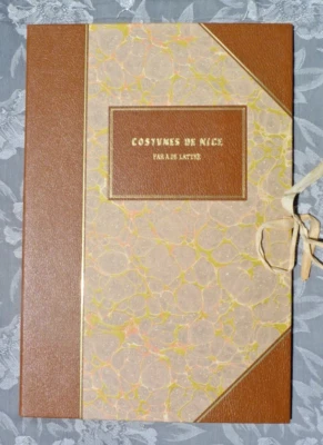 Série de 10 gravures Costumes de Nice par A. de Lattre réimpression limitée 1978 - Photo 1/4