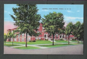 Ca 1932 Post Card Fargo ND Central High School - Picture 1 of 1