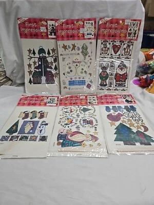 Provo Craft First Impressions Rub on Transfers Christmas Lot of 6 New Holiday  - Image 1 of 4