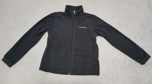 Columbia Jacket Youth Size Small 8 Black Full Zip Fleece Lightweight - Picture 1 of 15
