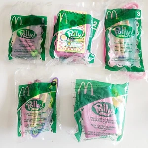Polly Pocket McDonalds 5 Sammlerstücke Lagerfeuer lila Segel Zelt Picknicktisch Neu in Verpackung  - Bild 1 von 5