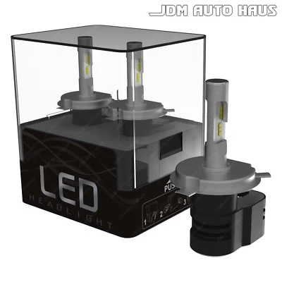 Xenon White 6000K H4 60W Low Beam Fog Headlight LED Lights Bulb Conversion Kit - Image 1 of 4