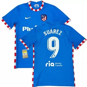 2021/22 Atletico Madrid Third Jersey #9 Suarez Small Nike Soccer La Liga 3rd NEW - Picture 1 of 20