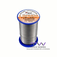 STAGNO FLUSSATO 1KG 0,5MM SALDATURA STAGNO SALDATORE S-SN60PB40 F SW26 2,5% FILO
