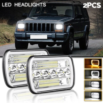 2 faros LED 5x7"" 7x6"" luz de giro DRL alta/baja para Toyota Hilux 1983-2004 Foto 1 de 4