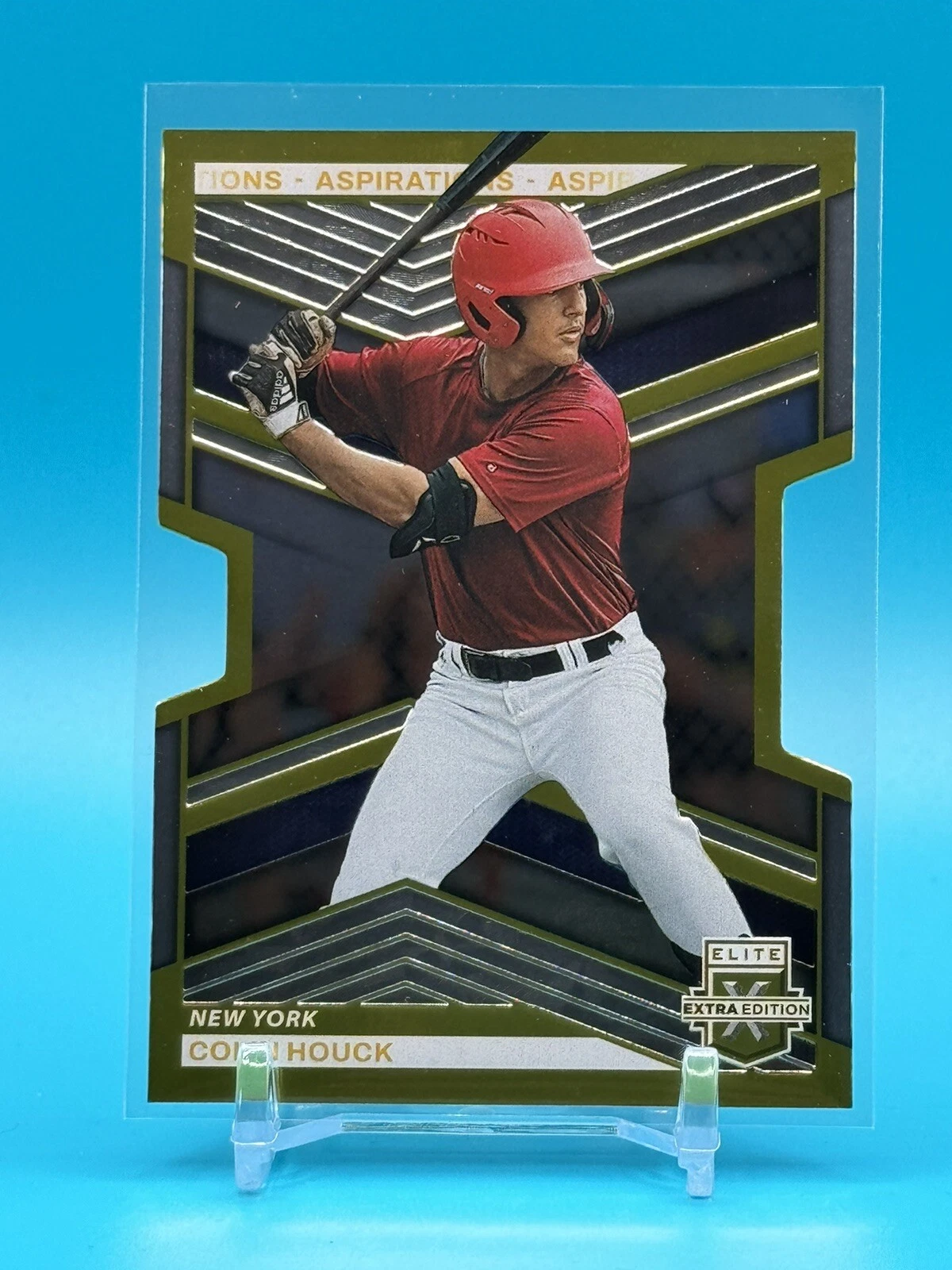 Colin Houck 2023 Panini Elite Extra Edition Gold Aspirations 12/24 Die Cut Mets