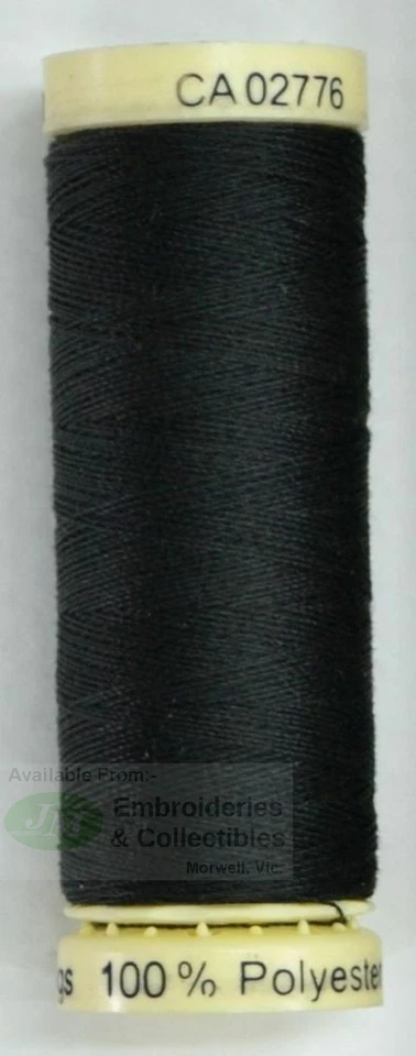 Gutermann Sew-all Thread 100m Colour 000 BLACK, 100% Polyester, Select Pack Size - Image 1 of 1