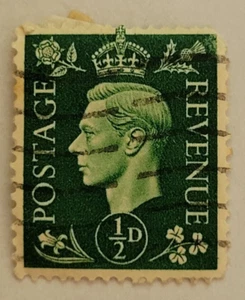 CANADA Postage ~ King George VI ~ Green ½₵ Stamp ~ Cancelled/Posted ~ c.1937 -07 - Picture 1 of 6