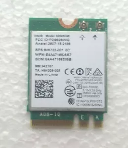 Intel 8260NGW WLAN Card With 2 Bluetooth 4.2 08XG1T 1730 Mbit/S Dual Band N170RD - Picture 1 of 1