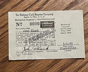 Antique National Cash Register DRAWER LABEL NEW OLD STOCK NCR - Picture 1 of 2