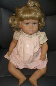 Vintage Johanna Zook Pat Secrist 22" Doll Blond Curly Hair Blue Eyes - Picture 1 of 5