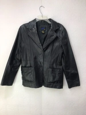 JouJou Skins Womens Leather Jacket, Black, Size: Medium - Image 1 of 3