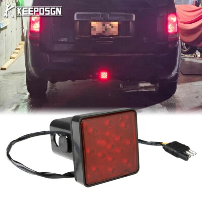 Receptor de luz de cubierta de enganche de remolque LED rojo de 2" para Honda Pilot Ridgeline CRV Passport Foto 1 de 4