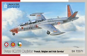 Special Hobby Models 1/72 FOUGA CM.170 MAGISTER French Belgian Irish Versions
