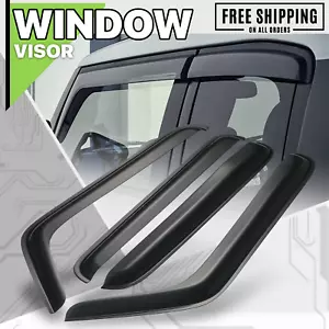 Smoke Window Visor Shade Vent Rain Wind Deflector Guard fit 07-14 Jeep Wrangler - Picture 1 of 2