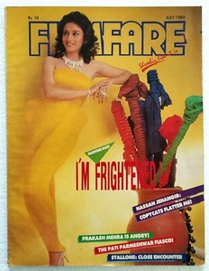 Filmfare Jul 1989 Madhuri Jackie Sylvester Jeetendra Amala Bindu Juhi Bhappi - Picture 1 of 12