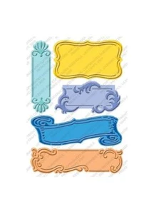 Cuttlebug Stanz- und Embos.schablone plus fanciful labels 12,7X17,8cm - Bild 1 von 2