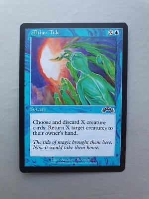 Aether Tide , MTG Exodus (1998), Common Blue Sorcery NM - Image 1 of 2