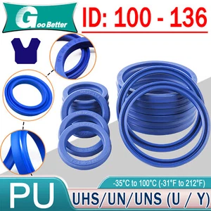 Oil Seal Rings UN/UNS/UHS PU U-cup Piston Hydraulic Rod ID 100-136mm,Height 5-16 - Picture 1 of 159