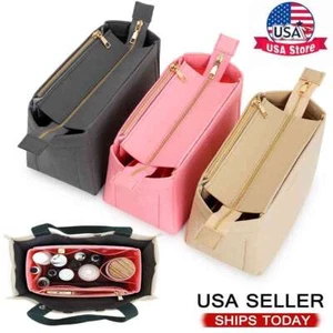 Felt Purse Handbag Organizer Insert Multi pocket Storage Tote Shaper Liner Bag - Picture 1 of 15