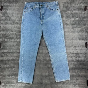 Carhartt Men's Denim Jeans B17 STW Size 36x32 Relaxed Fit 100% Cotton - Picture 1 of 9