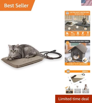 Almohadilla térmica exterior para gatos - Cama ortopédica suave con cubierta lavable 18x14 Foto 1 de 4