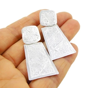 Pendientes Taxco Plata de Ley 925 Reticulados Maria Belén Diseñador Gotas - Imagen 1 de 5