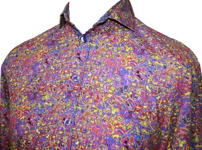 Blake Mill Abstract Pattern Shirt - M - Multicolour - Long Sleeve - Stunning Top - Image 1 of 4