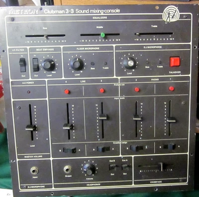 VINTAGE Meteor Clubman 3 + 3 Disco Mixer. - Image 1 of 4