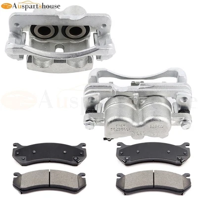 Front Brake Calipers &Ceramic Pads For 2002-06 Chevrolet GMC Silverado 1500 - Image 1 of 4