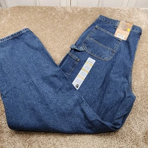 Carhartt Men Jeans Carpenter Loose Original Fit Blue Denim Medium Wash 42x34 NWT - Picture 1 of 8