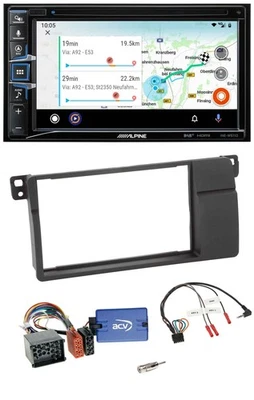 Alpine Bluetooth TMC USB DAB 2DIN Lenkrad Navigation für BMW 3er E46 2000-2006 - Bild 1 von 4