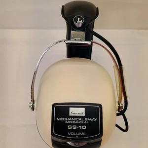 Sansui SS-10 Studio Kopfhörer Over Ear 8 Ohm weiß Vintage 70er getestet funktioniert - Bild 1 von 15