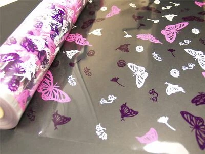 CNG FLORIST SUNDRIES 10m Florist Cellophane Roll Gift Wrap Butterfly (2123-10)