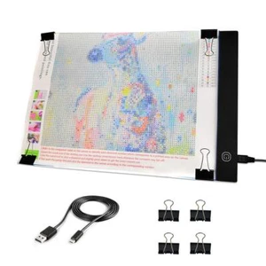 A4 LED Light Pad - Diamond Art Light Box Tracing Light Board with 3 Brightness - Picture 1 of 6