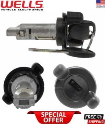 Nuevo cilindro de bloqueo de encendido de repuesto y llaves reemplazo GMC OEM # 12472980 negro Foto 1 de 4