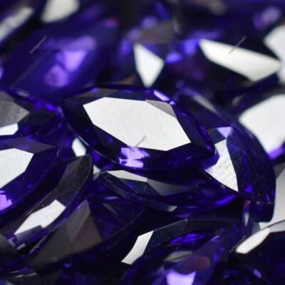 30 Pcs Natural Purple Tanzanite CERTIFIED Marquise Cut Loose Gemstone 7 MM Lot - Image 1 of 4