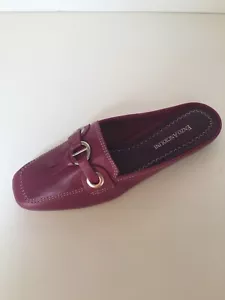 Enzo flache Sandale Slipper lila Leder mit Schnalle Größe 8,5 M - Bild 1 von 5