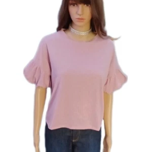 Damen Neu IRIS M Rosa Puffärmel Bluse Oberteil - Bild 1 von 5